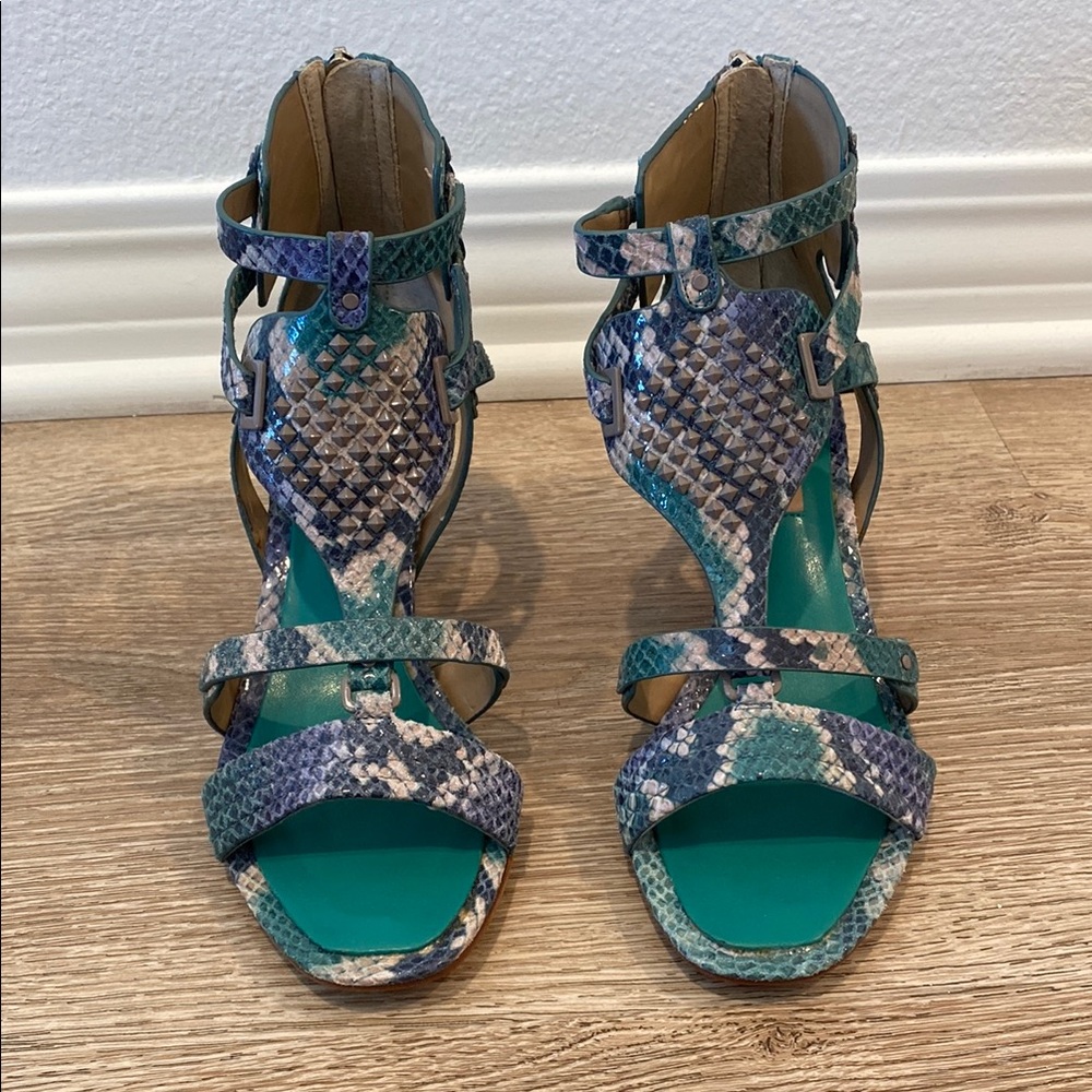 Bcbg Maxazria Blue and Green Strappy Women's Sandals
